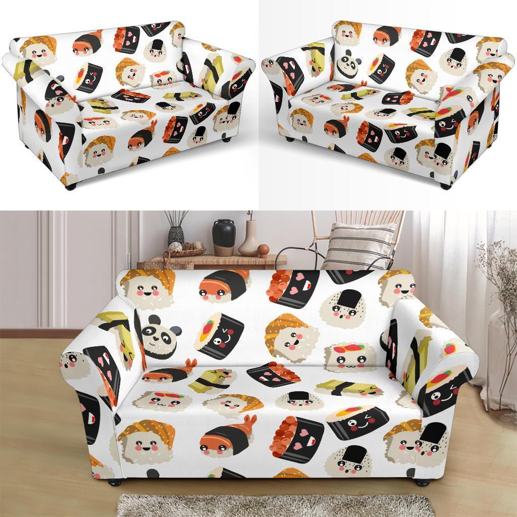 Print Pattern Sushi Loveseat Cover-grizzshop