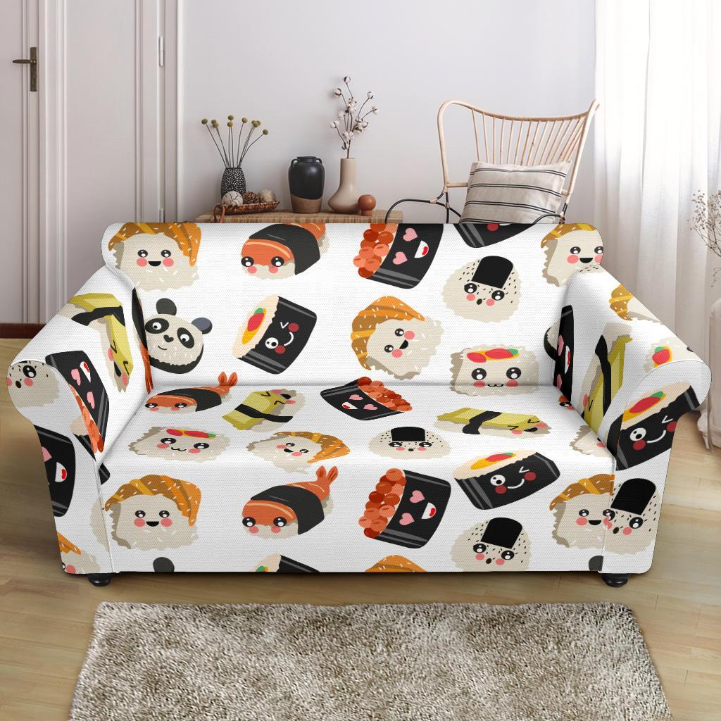 Print Pattern Sushi Loveseat Cover-grizzshop