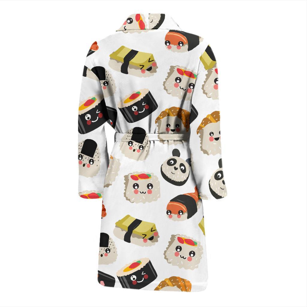 Print Pattern Sushi Men Long Robe-grizzshop