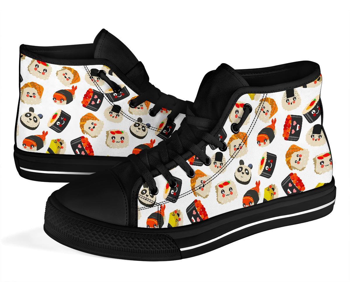 Print Pattern Sushi Men Women's High Top Shoes-grizzshop