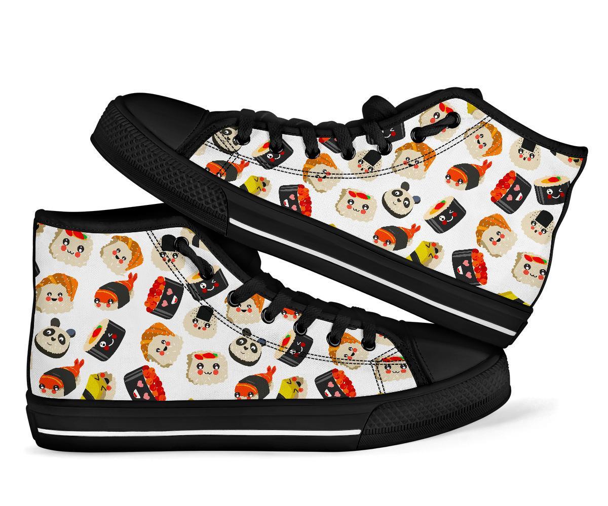 Print Pattern Sushi Men Women's High Top Shoes-grizzshop