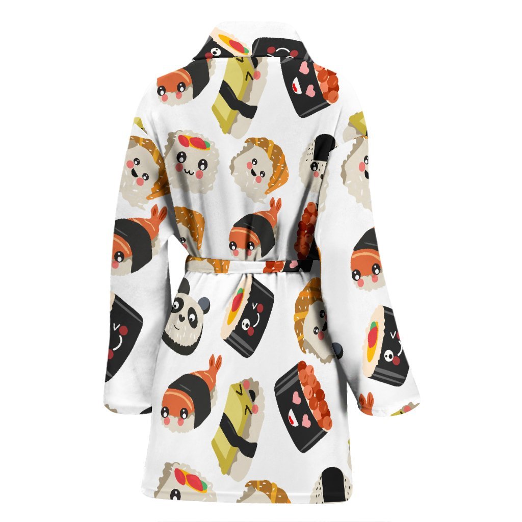 Print Pattern Sushi Pattern Print Women Long Robe-grizzshop