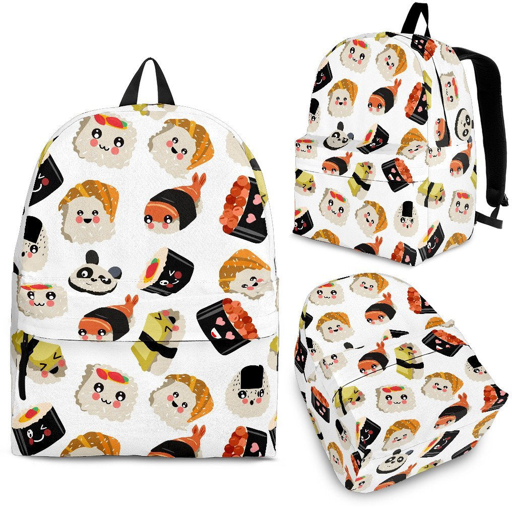 Print Pattern Sushi Premium Backpack-grizzshop