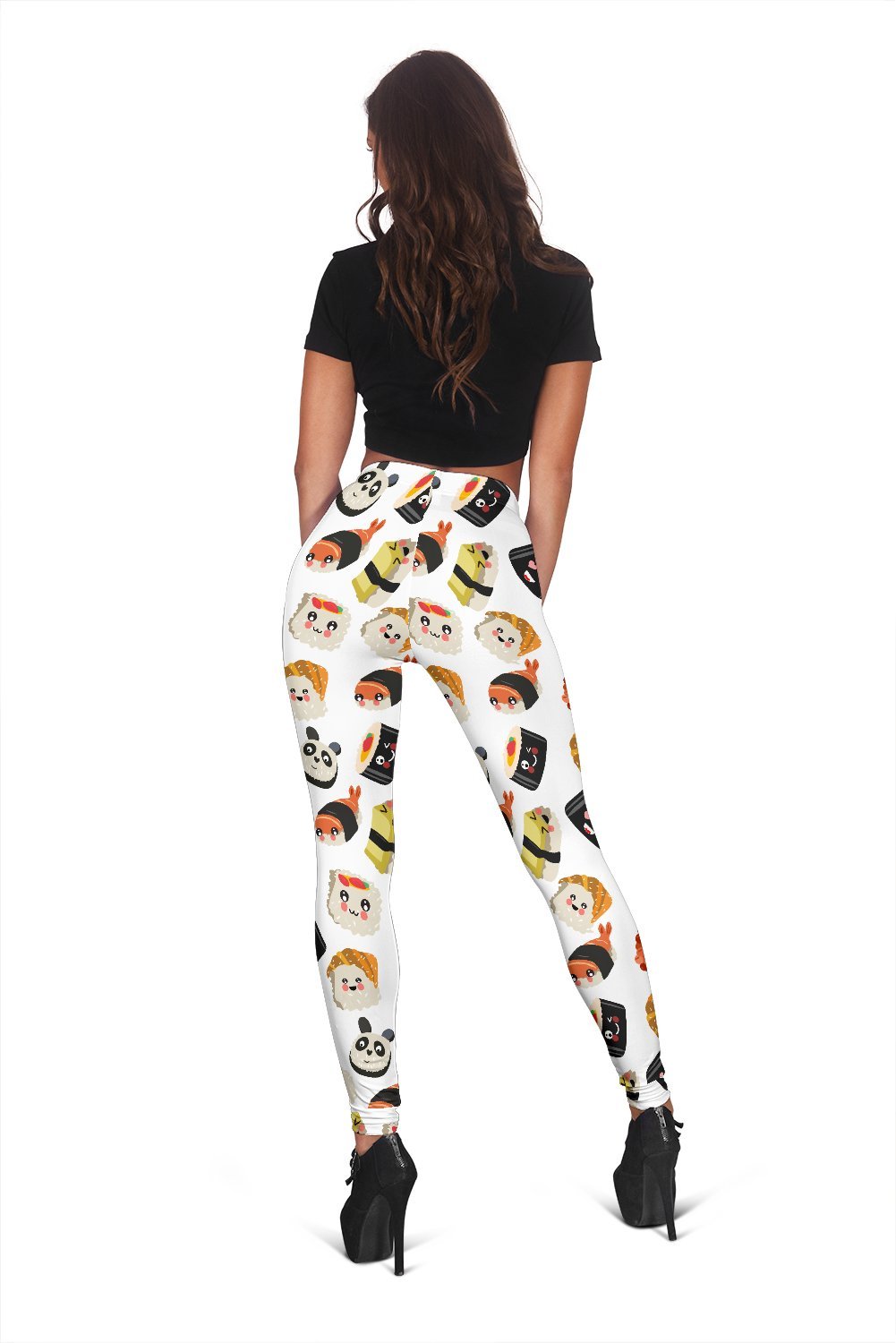 Print Pattern Sushi Print Pattern Women Leggings-grizzshop