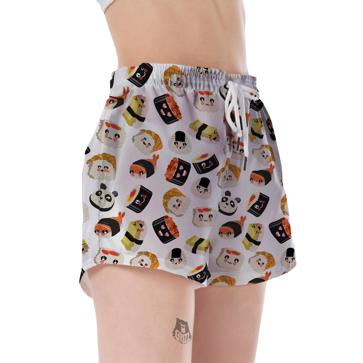 Print Pattern Sushi Women's Shorts-grizzshop