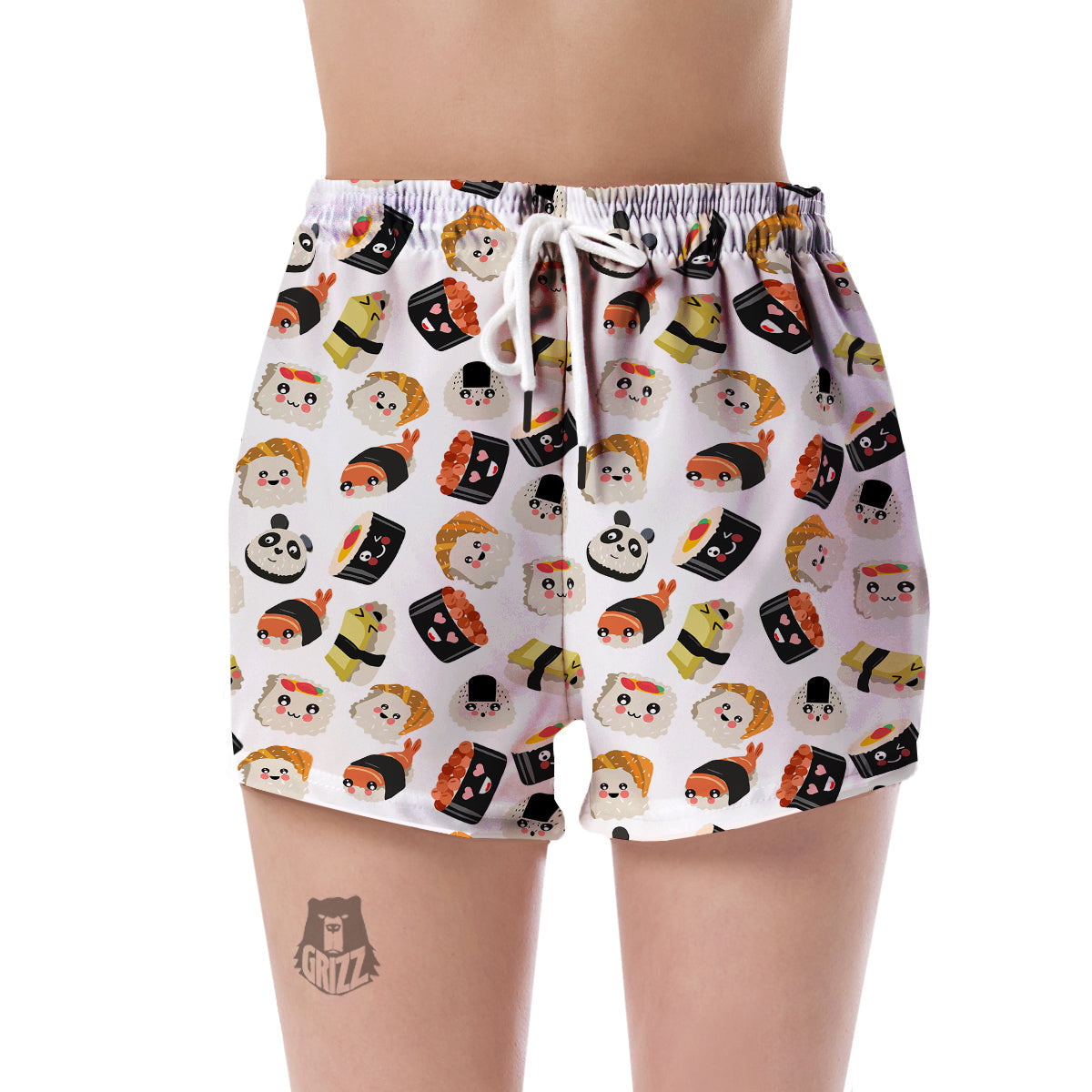 Print Pattern Sushi Women's Shorts-grizzshop