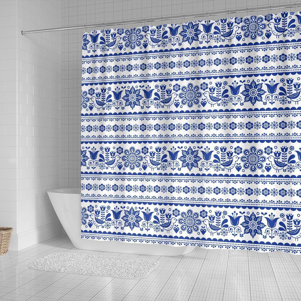 Print Pattern Swedish Bathroom Shower Curtain-grizzshop