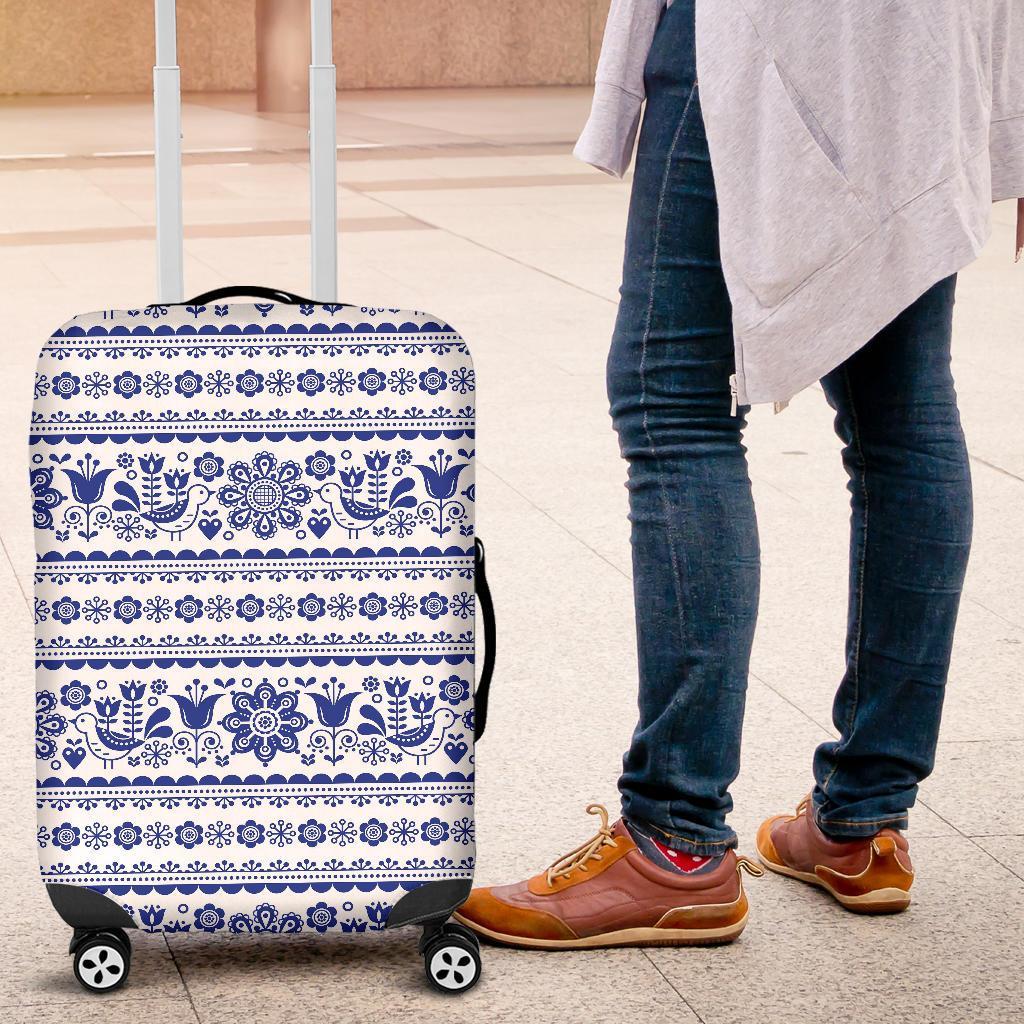 Print Pattern Swedish Luggage Cover Protector-grizzshop