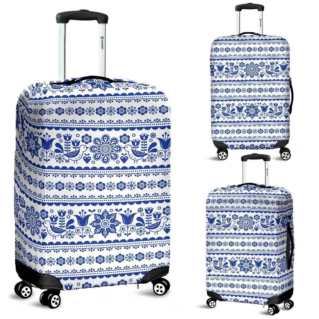 Print Pattern Swedish Luggage Cover Protector-grizzshop