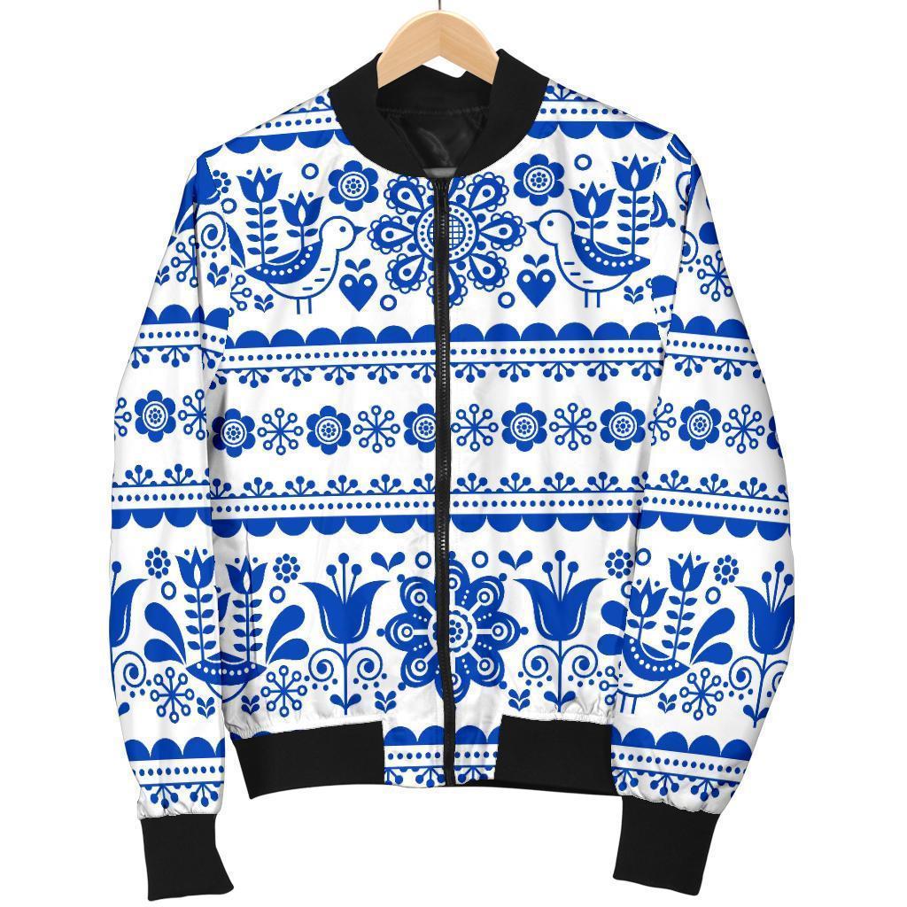 Print Pattern Swedish Men's Bomber Jacket-grizzshop