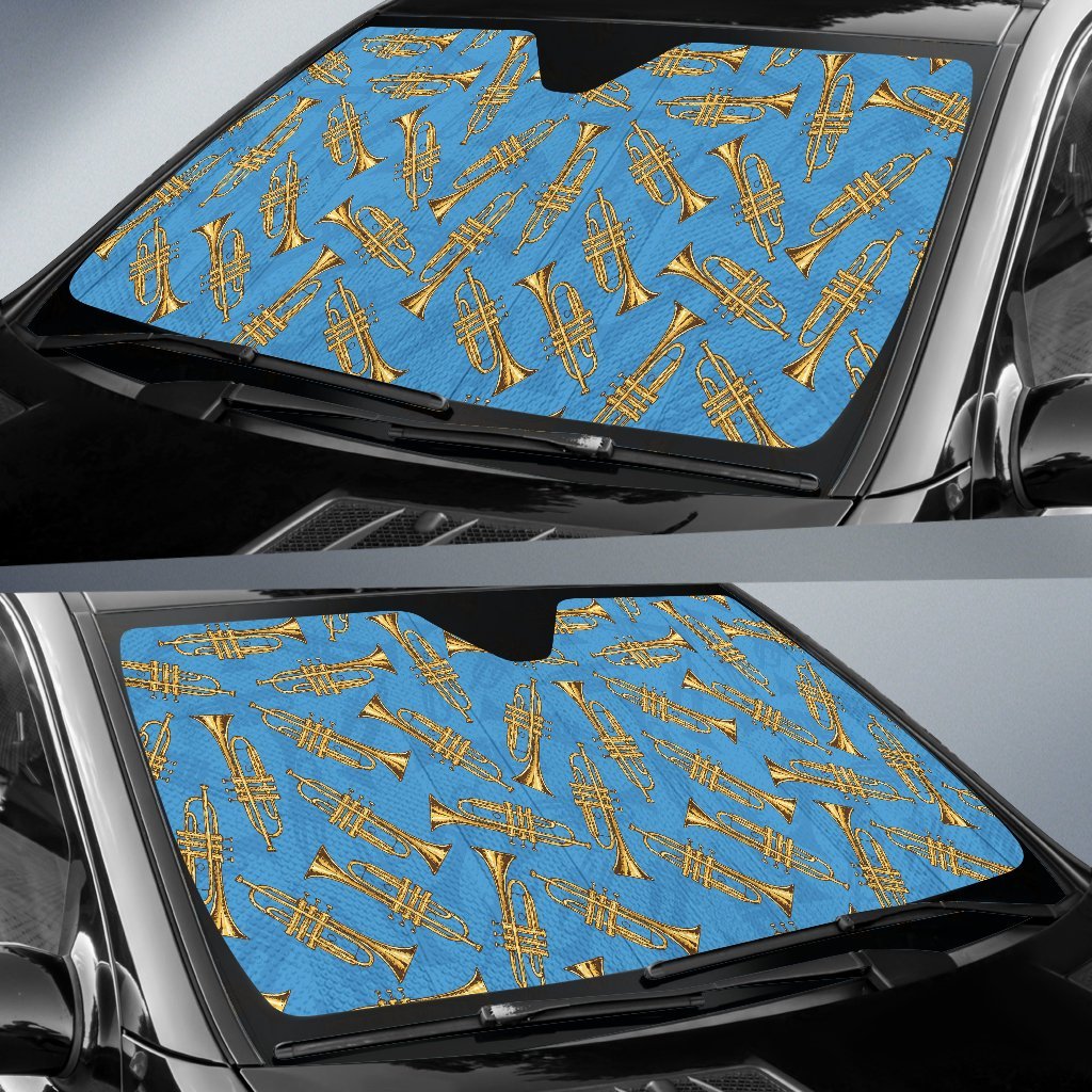 Print Pattern Trumpet Car Sun Shade-grizzshop