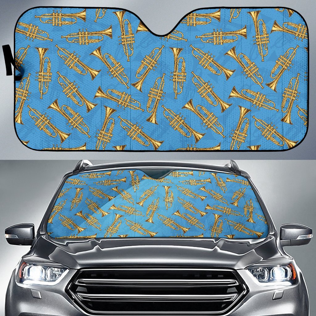 Print Pattern Trumpet Car Sun Shade-grizzshop
