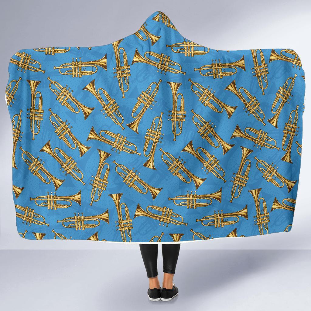 Print Pattern Trumpet Hooded Blanket-grizzshop