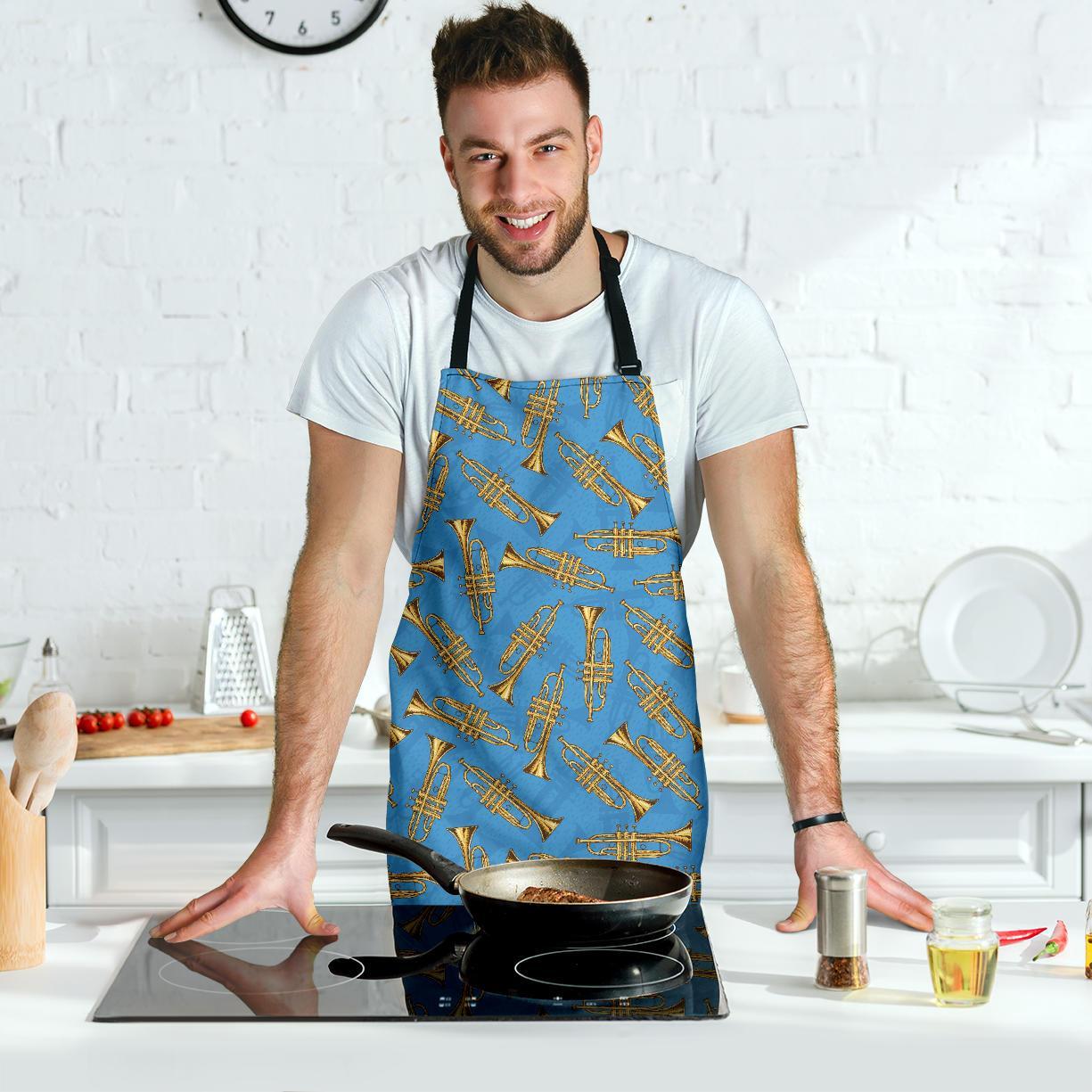 Print Pattern Trumpet Men's Apron-grizzshop