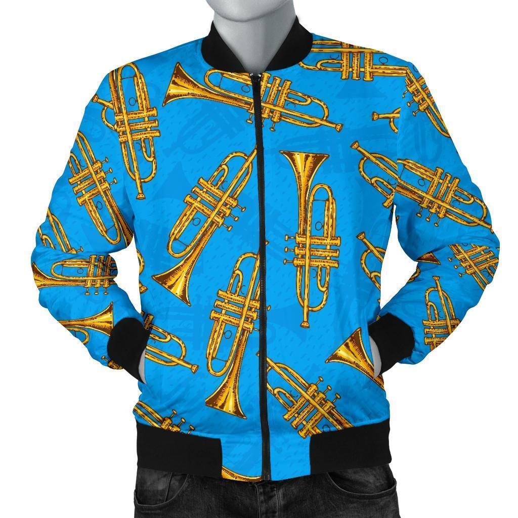 Print Pattern Trumpet Men's Bomber Jacket-grizzshop