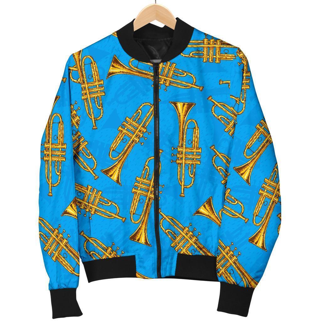 Print Pattern Trumpet Men's Bomber Jacket-grizzshop