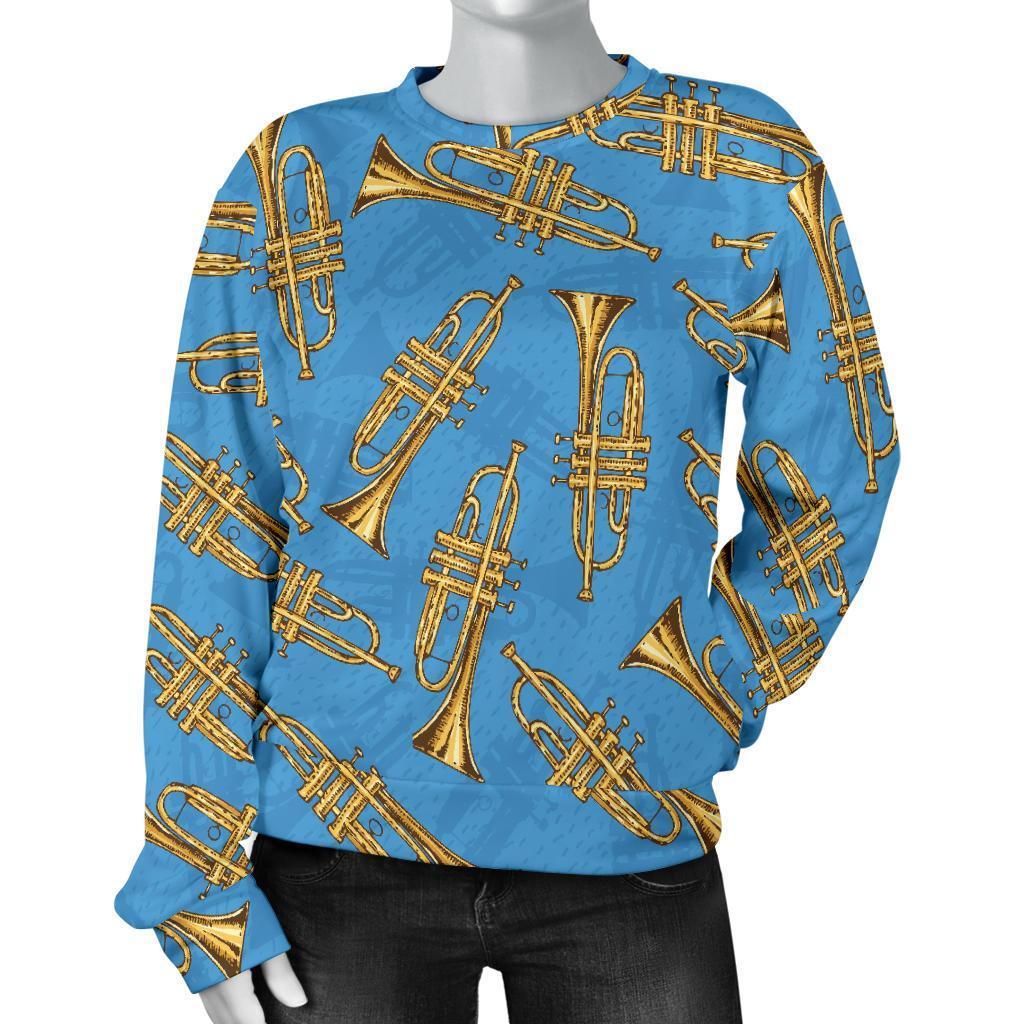 Print Pattern Trumpet Women's Sweatshirt-grizzshop