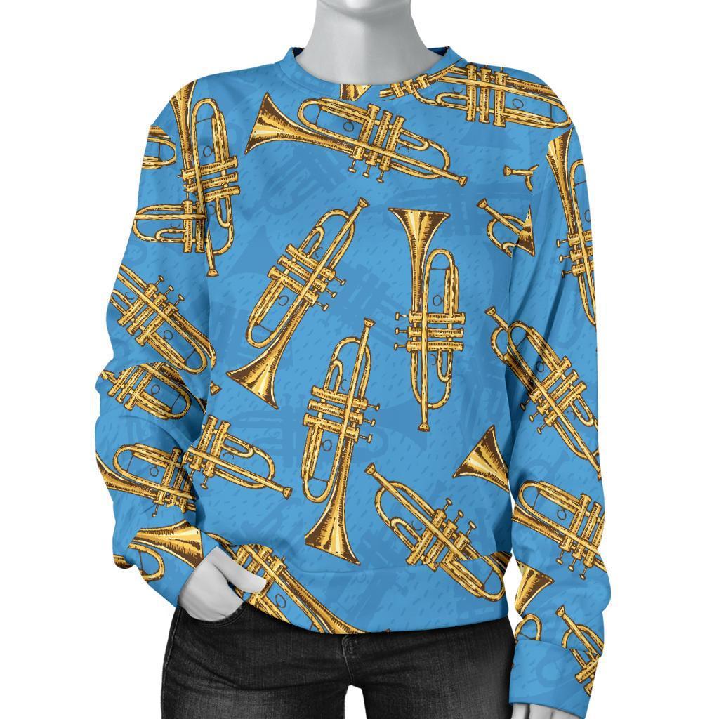 Print Pattern Trumpet Women's Sweatshirt-grizzshop