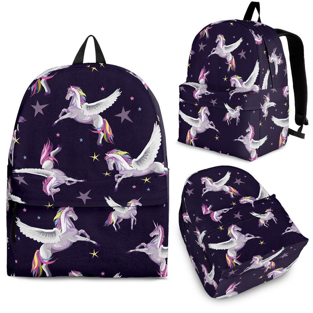 Print Pattern Unicorn Backpack-grizzshop