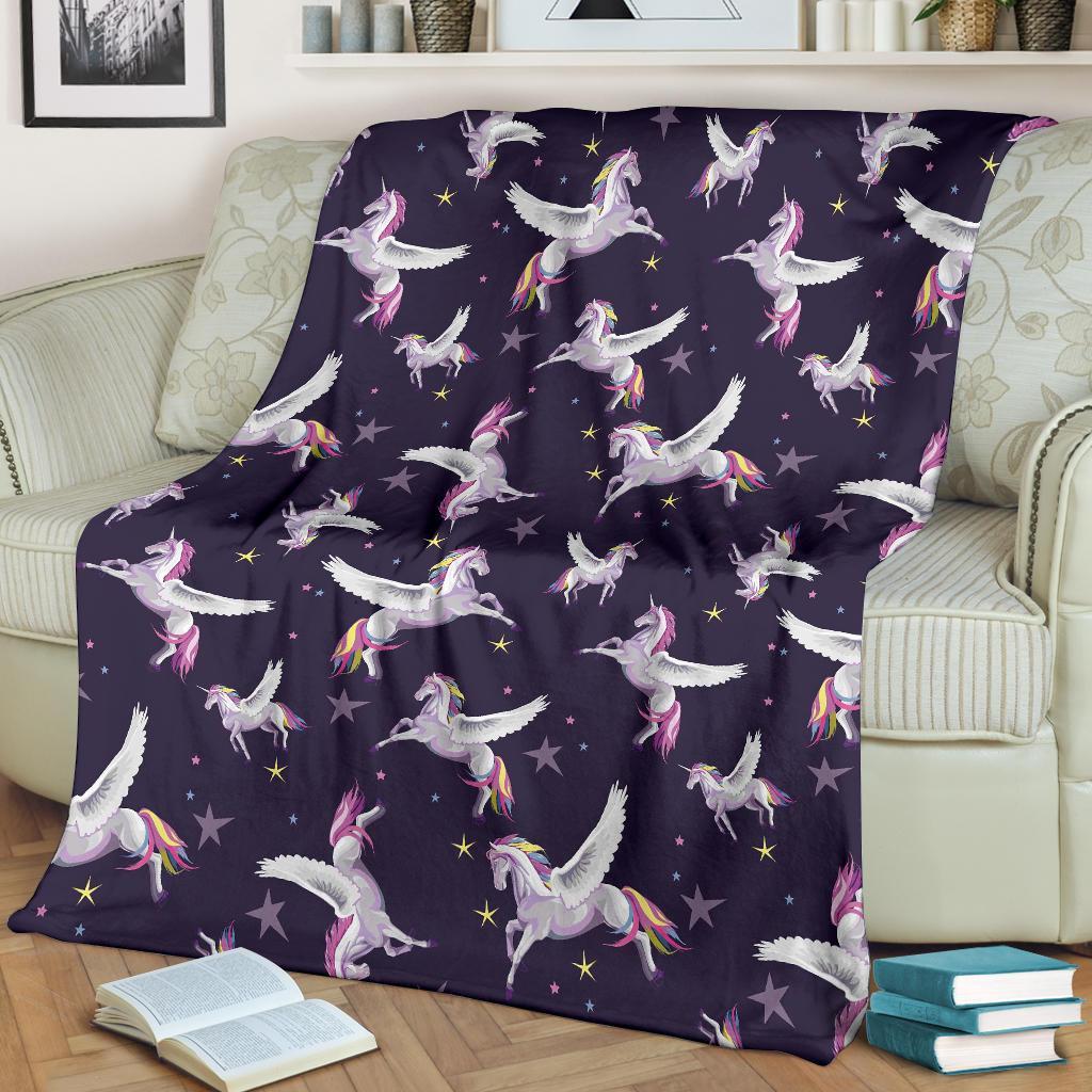 Print Pattern Unicorn Blanket-grizzshop