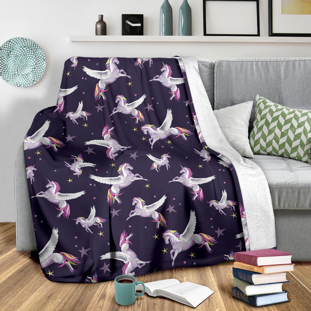 Print Pattern Unicorn Blanket-grizzshop