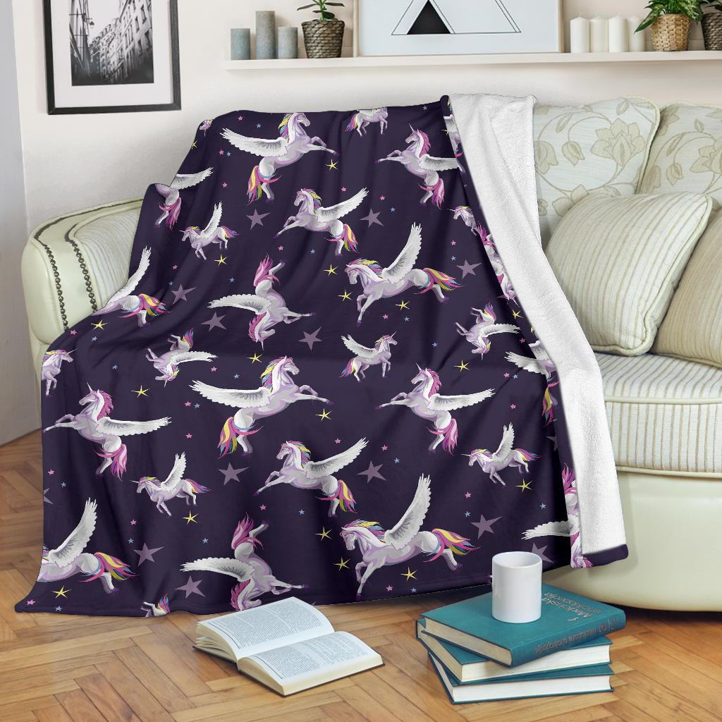 Print Pattern Unicorn Blanket-grizzshop