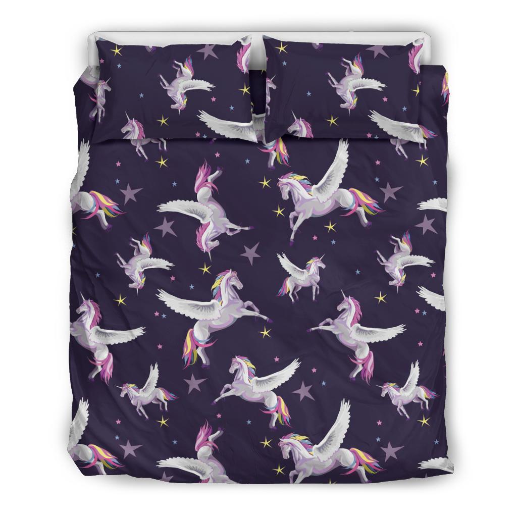 Print Pattern Unicorn Duvet Cover Bedding Set-grizzshop