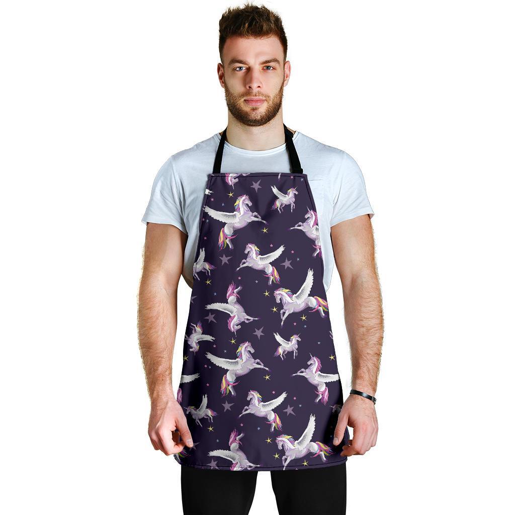 Print Pattern Unicorn Men's Apron-grizzshop