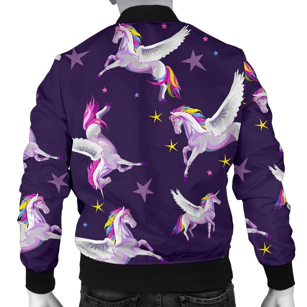 Print Pattern Unicorn Men's Bomber Jacket-grizzshop