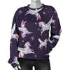 Print Pattern Unicorn Women's Sweatshirt-grizzshop