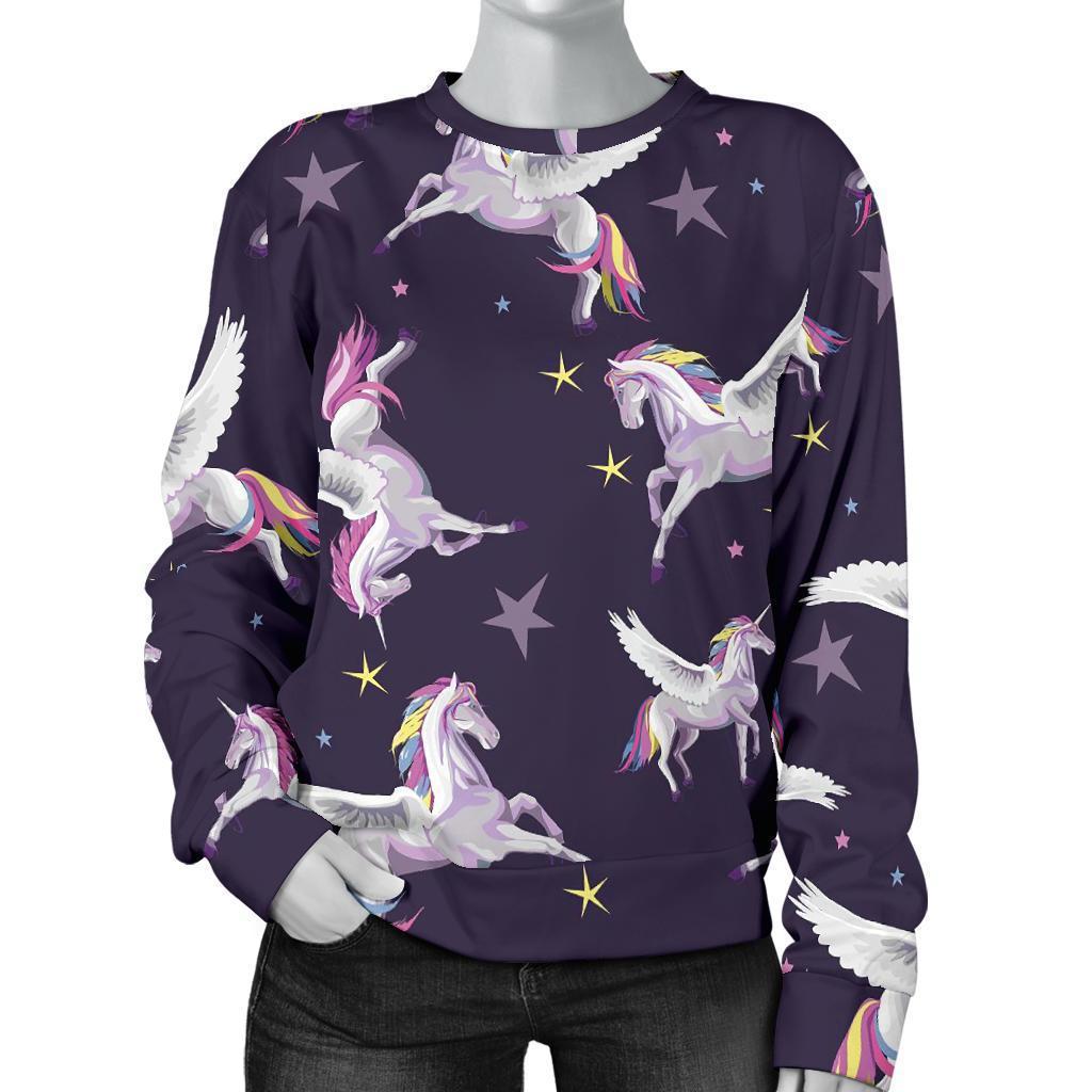 Print Pattern Unicorn Women's Sweatshirt-grizzshop