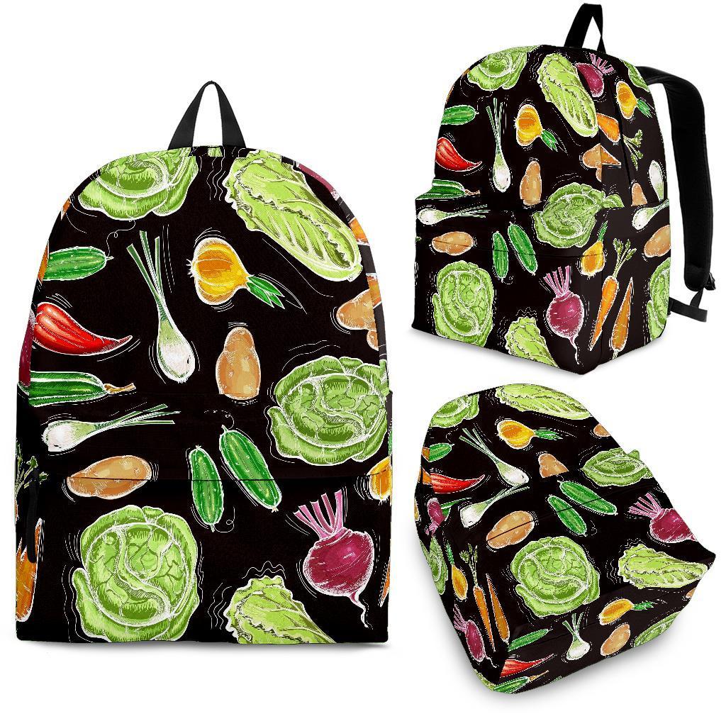 Print Pattern Vegan Backpack-grizzshop