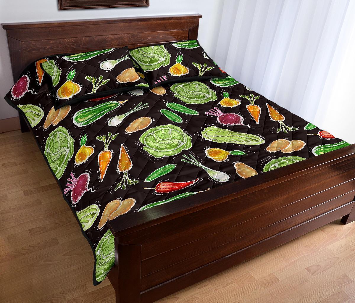Print Pattern Vegan Bed Set Quilt-grizzshop