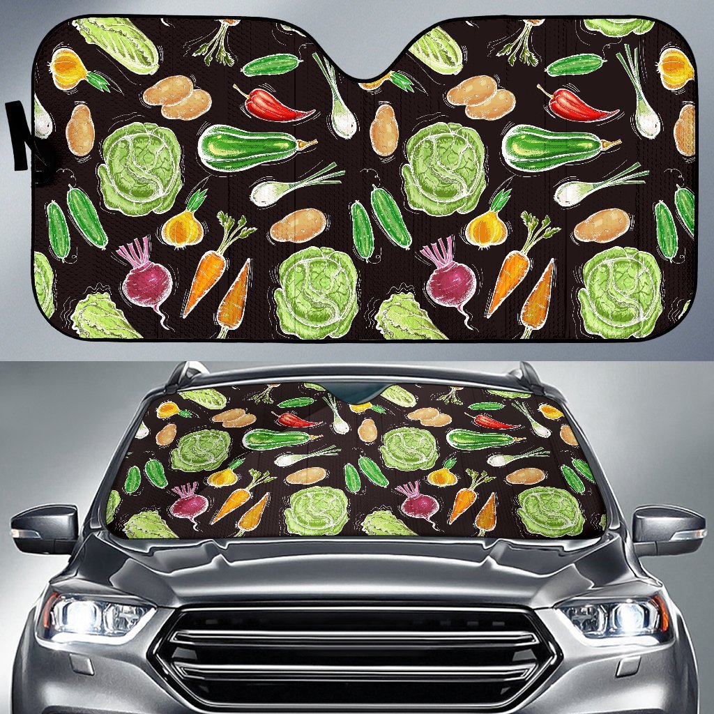Print Pattern Vegan Car Sun Shade-grizzshop