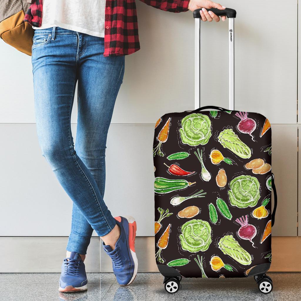 Print Pattern Vegan Luggage Cover Protector-grizzshop