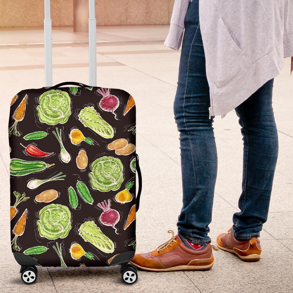 Print Pattern Vegan Luggage Cover Protector-grizzshop