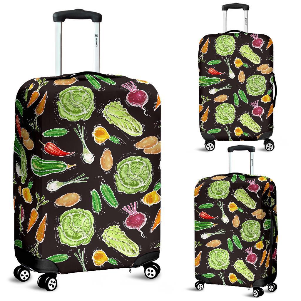 Print Pattern Vegan Luggage Cover Protector-grizzshop