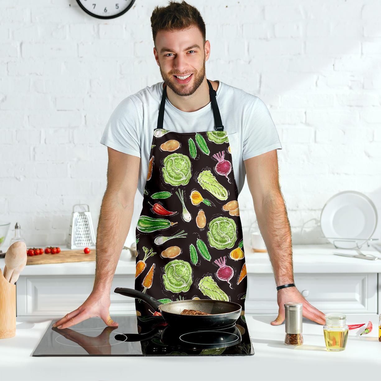 Print Pattern Vegan Men's Apron-grizzshop