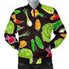 Print Pattern Vegan Men's Bomber Jacket-grizzshop