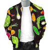 Print Pattern Vegan Men's Bomber Jacket-grizzshop