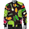 Print Pattern Vegan Men's Bomber Jacket-grizzshop