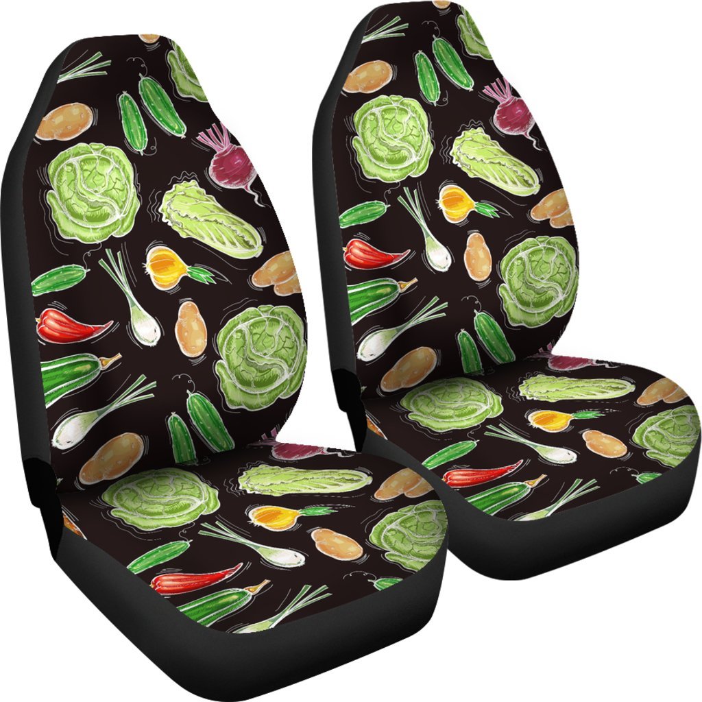 Print Pattern Vegan Universal Fit Car Seat Covers-grizzshop