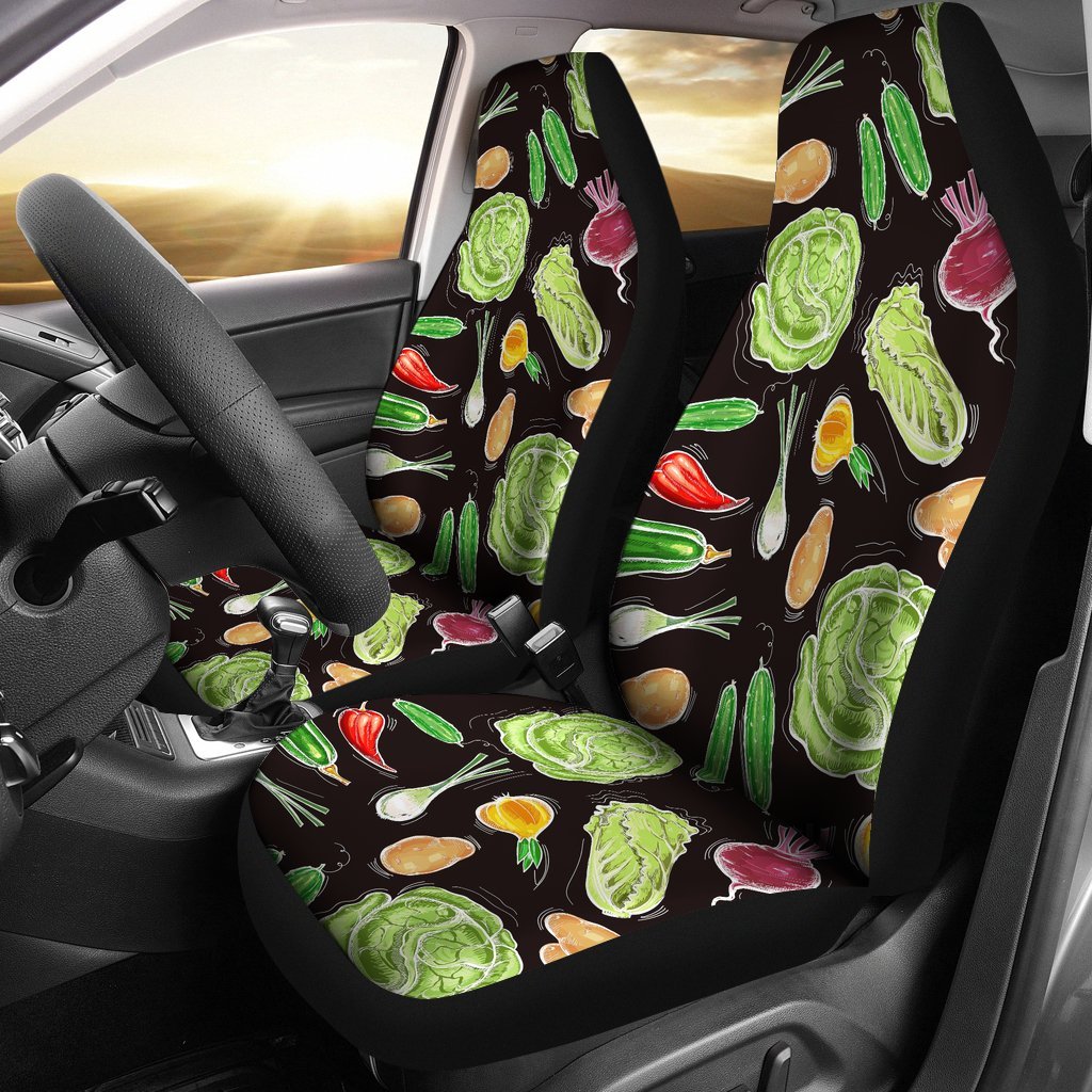 Print Pattern Vegan Universal Fit Car Seat Covers-grizzshop