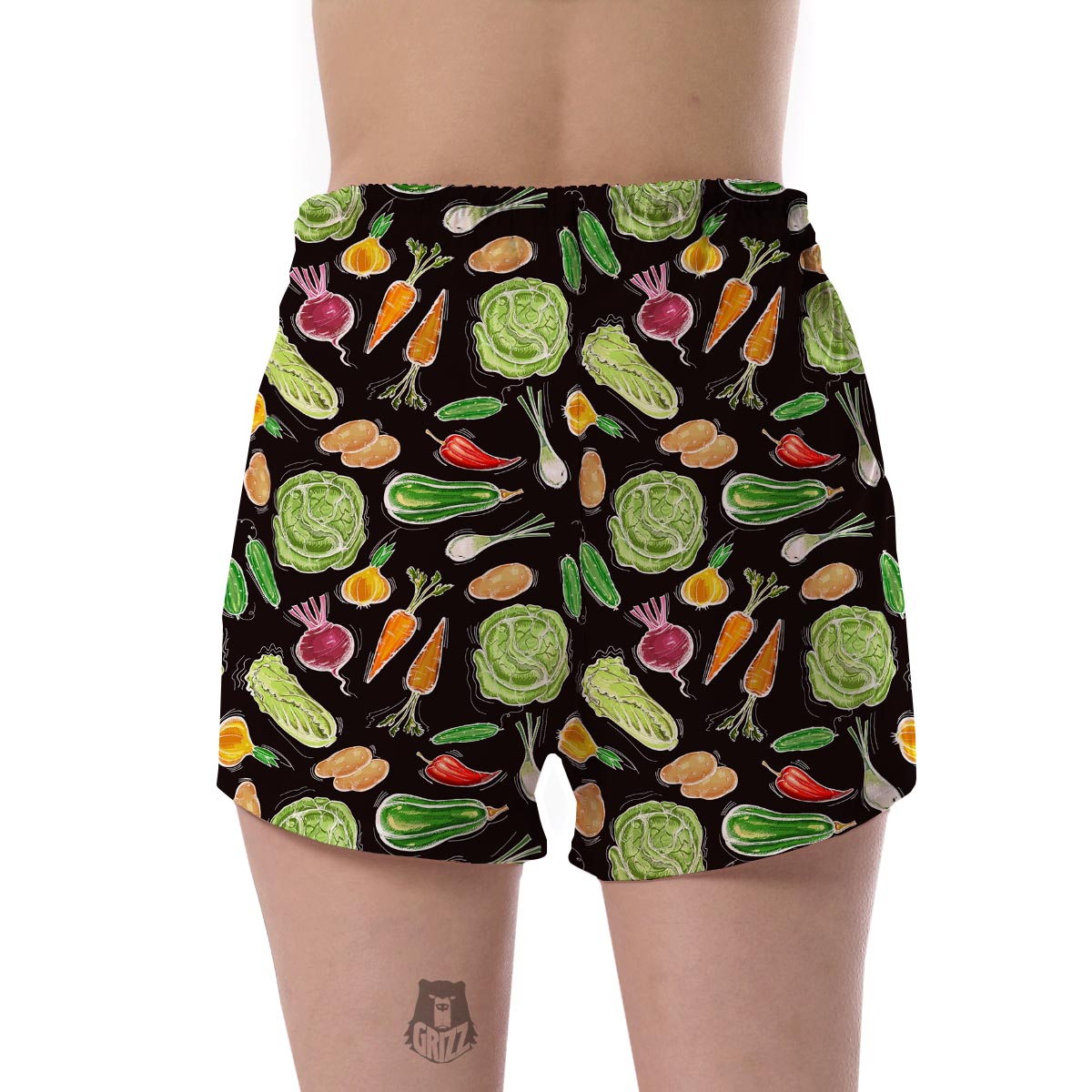 Print Pattern Vegan Women's Shorts-grizzshop