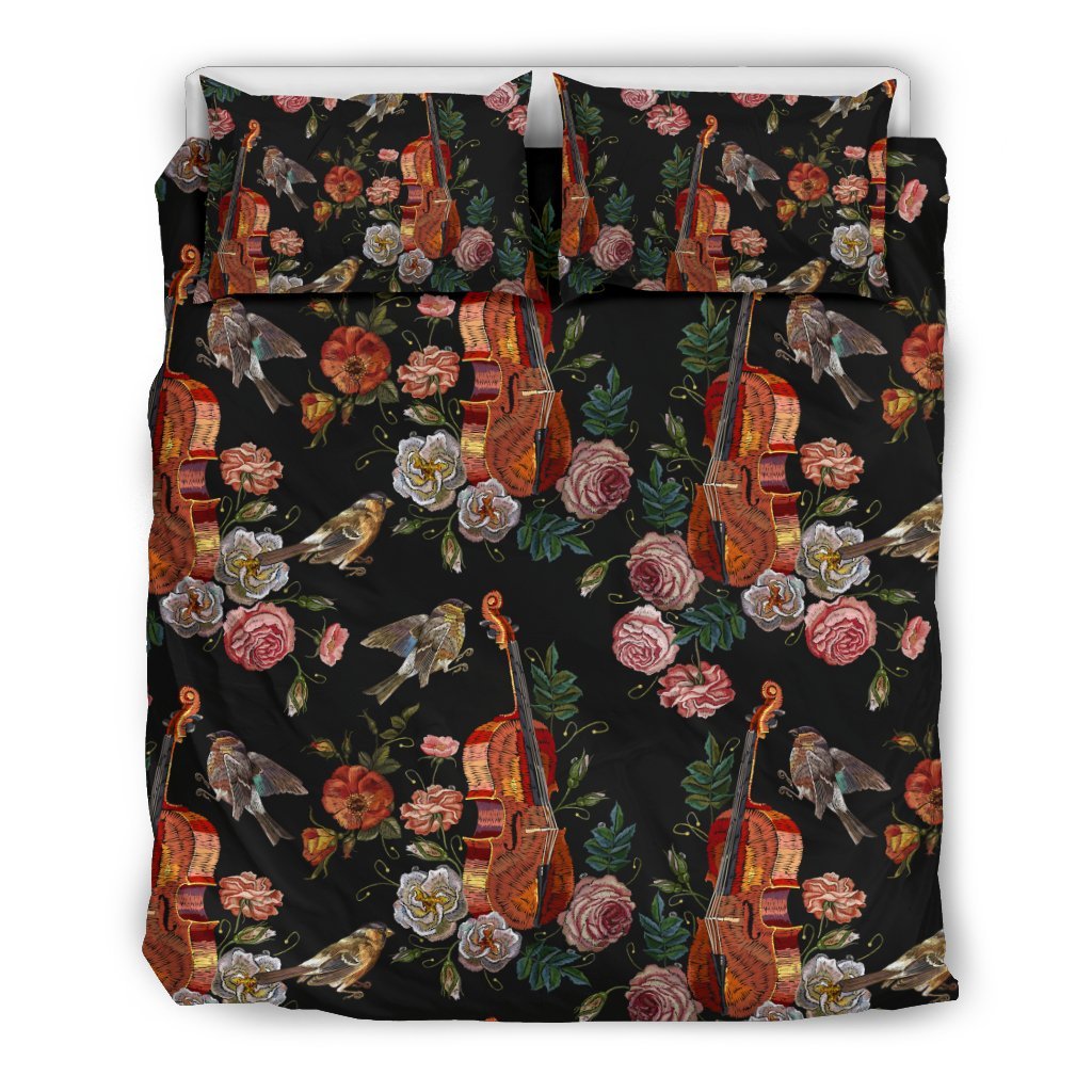Print Pattern Violin Duvet Cover Bedding Set-grizzshop