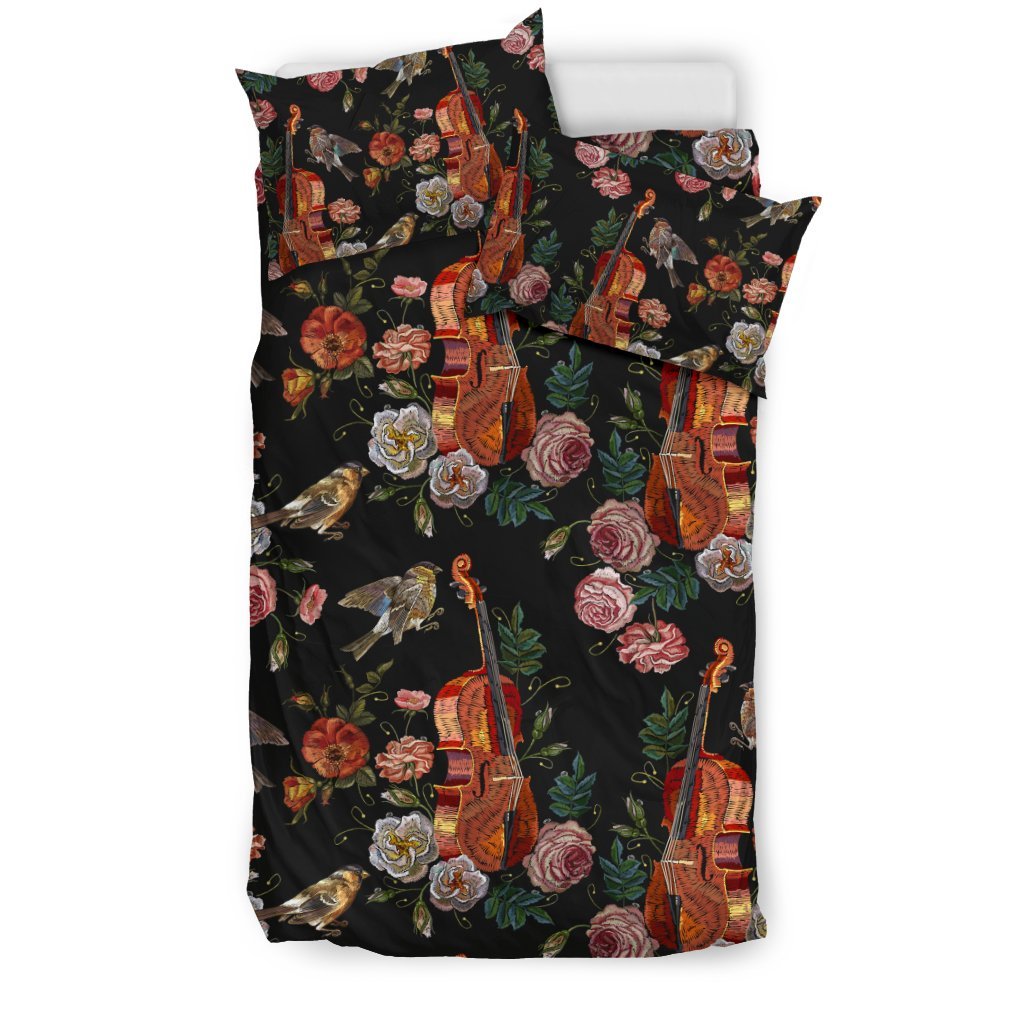 Print Pattern Violin Duvet Cover Bedding Set-grizzshop