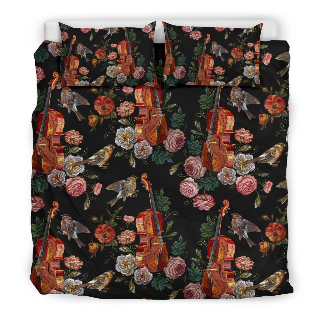 Print Pattern Violin Duvet Cover Bedding Set-grizzshop