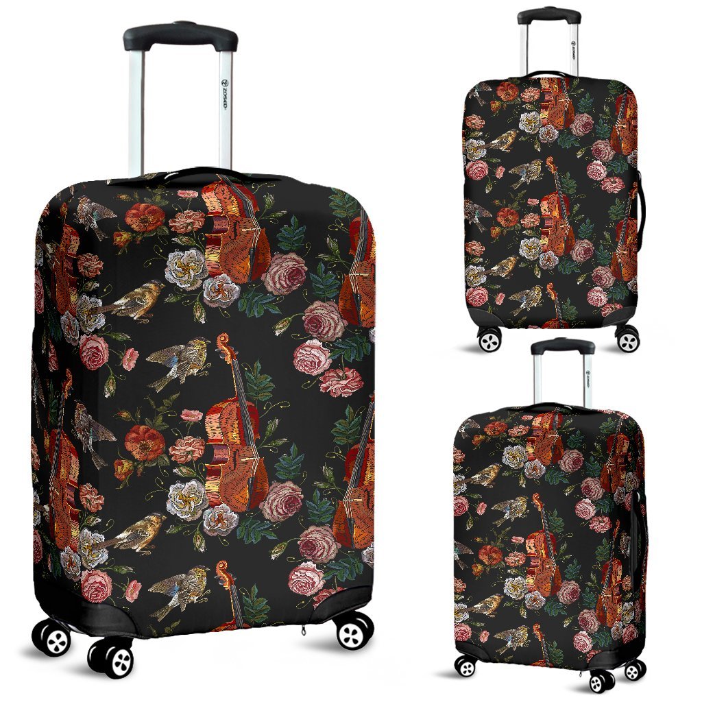 Print Pattern Violin Luggage Cover Protector-grizzshop