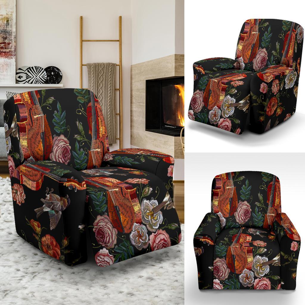 Print Pattern Violin Recliner Cover-grizzshop