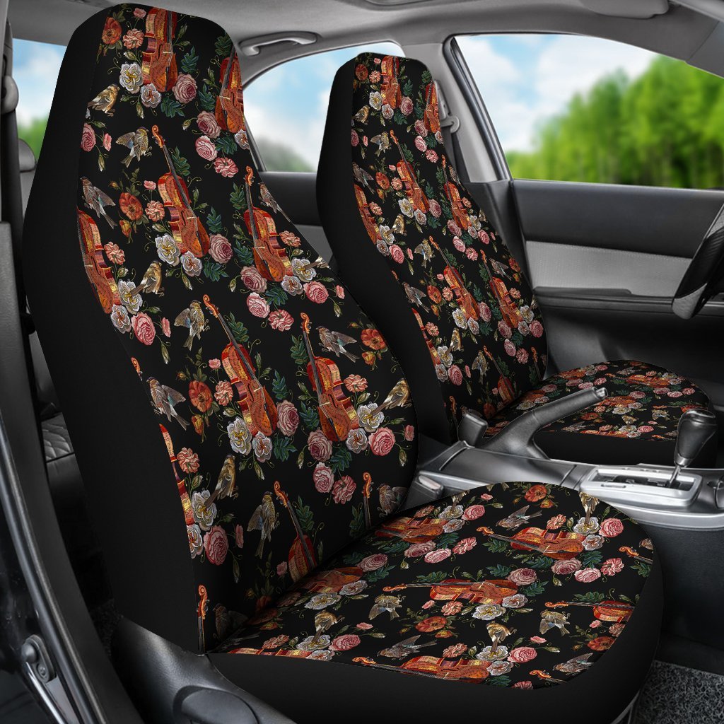 Print Pattern Violin Universal Fit Car Seat Cover-grizzshop